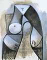 Woman Sitting 1929 cubist Pablo Picasso